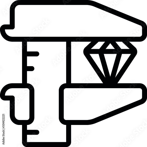 Diamond Caliper Measurement Icon