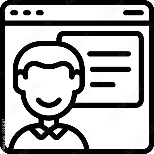 Male Online Tutor Icon