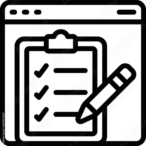 Online Test Checklist Icon