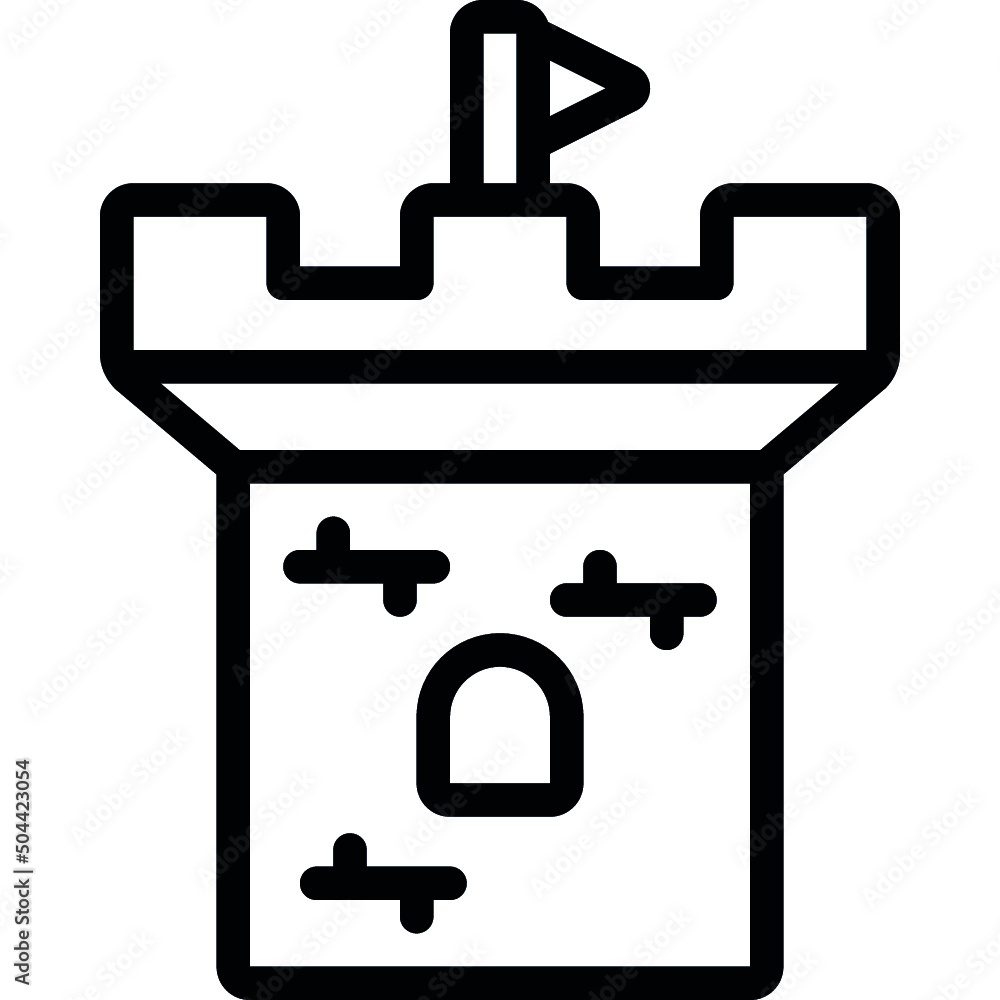 Castle Tower Icon Castle Tower Icon
