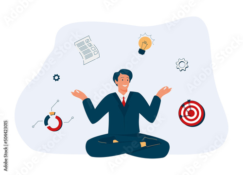 Self discipline or self control to complete work or achieve business target, time management.