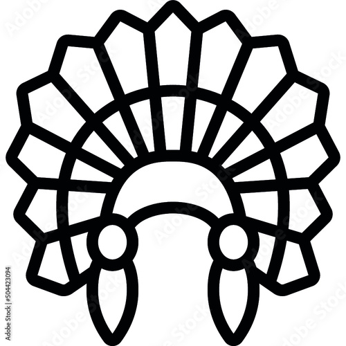 Native Indian Headdress Icon