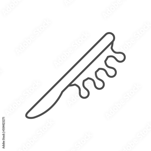 Manual massager line outline icon