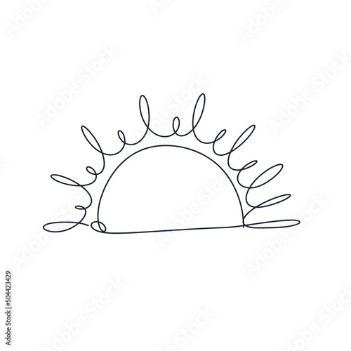 Simple sun logo icon design vector illustration template