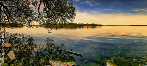 Stunning wide angle landscapes of south easter Ontario Canada featuring Lake Ontario with calm waters and the natural boreal forests of the region.  Enjoy parks and scenic hikes.