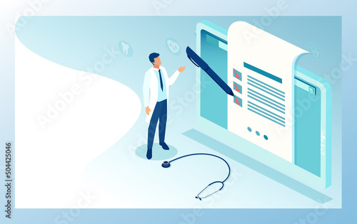 Health Insurance application and family doctor check up