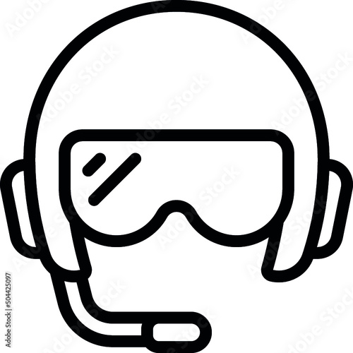 Pilot Helmet Icon