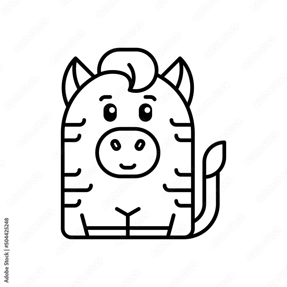 Zebra icon. Icon design. Template elements. Flat style Zebra icon. Icon design. Template elements. Flat style