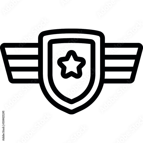 Military Shield And Wings Icon