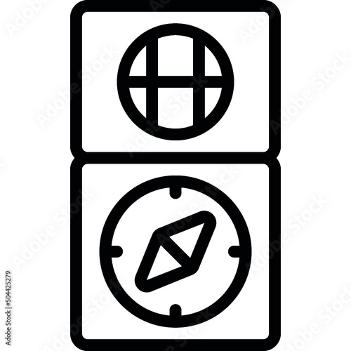 Tactical Compass Icon