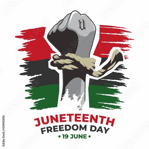 Juneteenth Day, celebration freedom, emancipation day in 19 june, African-American history and heritage.