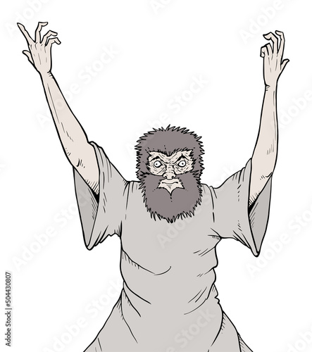 Design of preaching man