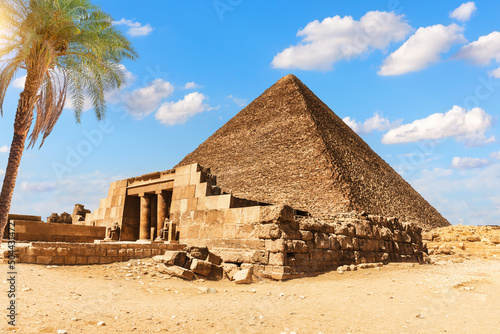 Mastaba of Seshemnefer IV and the Pyramid of Cheops, Egypt, Giza