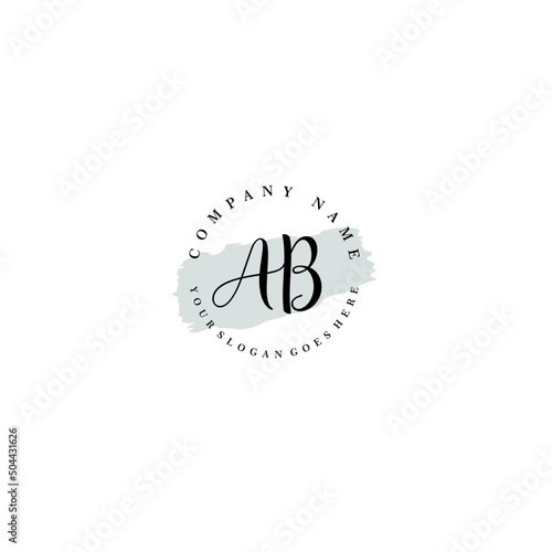 AB Beauty vector initial logo