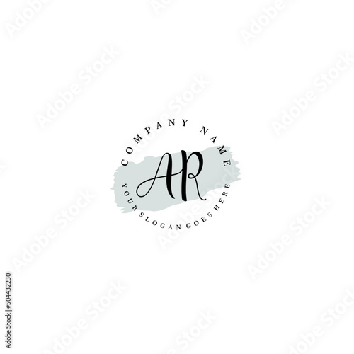 AR Beauty vector initial logo
