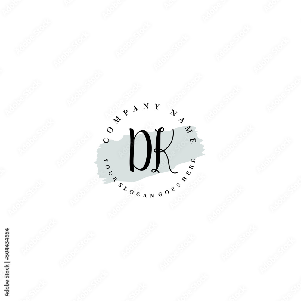 DK Beauty vector initial logo Stock Vector | Adobe Stock