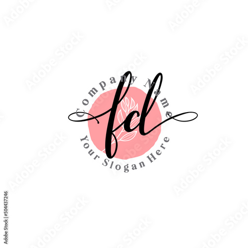 FD signature logo template vector photo