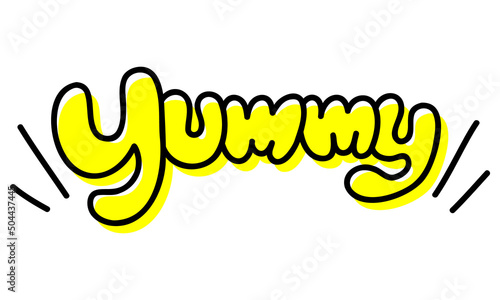 スタンプ風ラフなイラスト文字 / Yummy