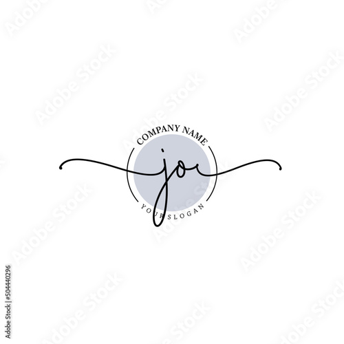 JO signature logo template vector