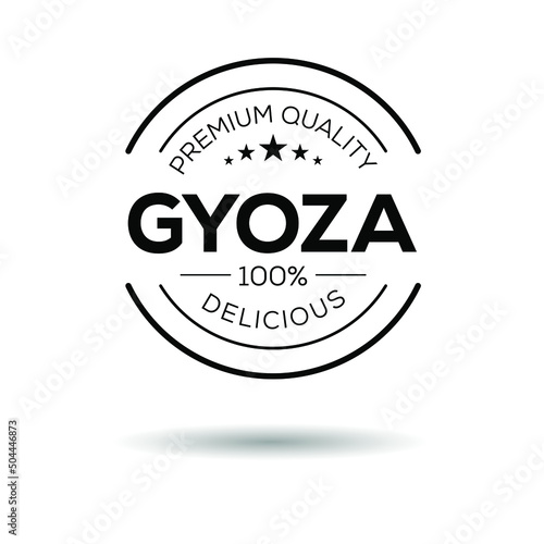 Creative (Gyoza) logo, Gyoza sticker, vector illustration.