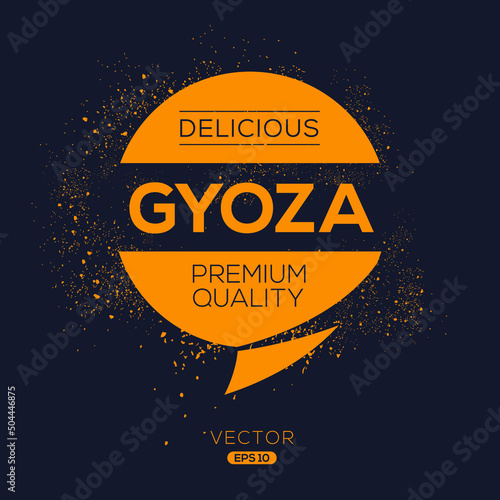 Creative (Gyoza) logo, Gyoza sticker, vector illustration.