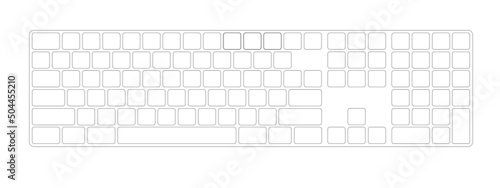 Computer keyboard mock up empty button technology concept idea