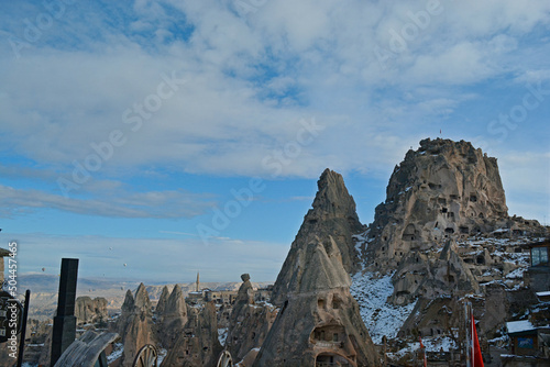 distant view of fairy chimneys in Cappadocia