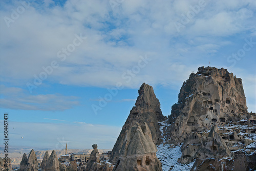 distant view of fairy chimneys in Cappadocia