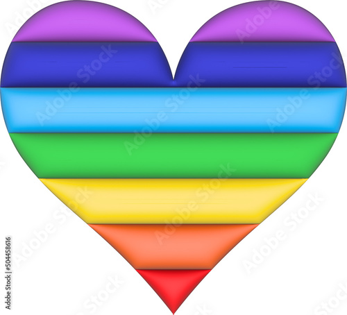 rainbow heart with flag