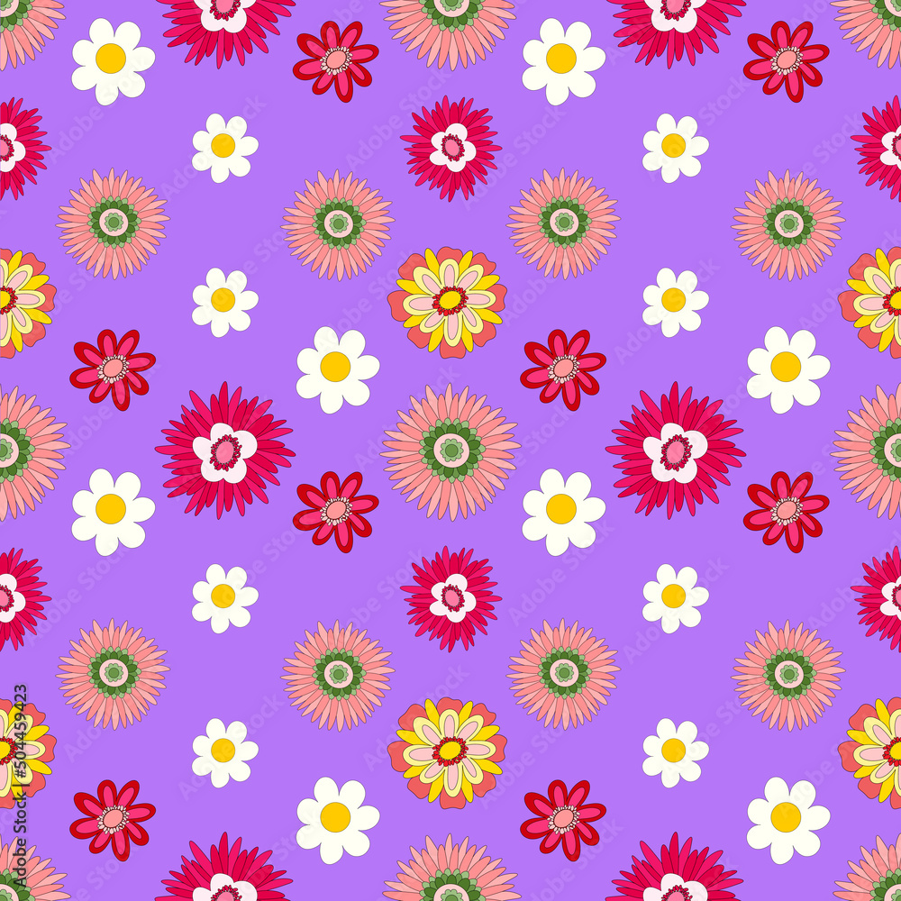 Seamless retro texture in 60s, 70s, 80s style. hippie era, psychedelic groovy elements. doodle picture hippie retro vintage. Floral pattern. Seamless retro texture in 60s, 70s, 80s style. hippie era, psychedelic groovy elements. doodle picture hippie retro vintage. Floral pattern.