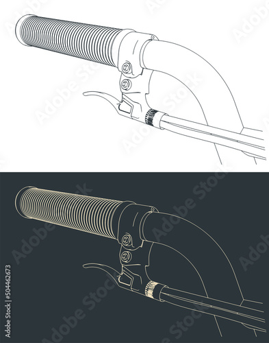 Bicycle handle close-up