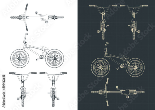 BMX bicycle blueprints