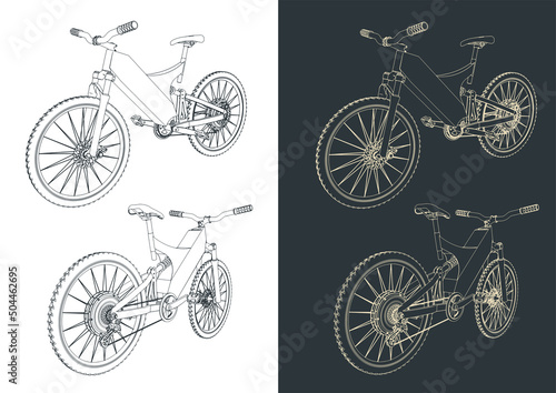 Electric bike illustrations