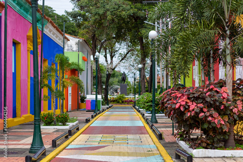 colorful houses in city Venezuela photo
