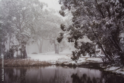 Sheba dam in winter photo