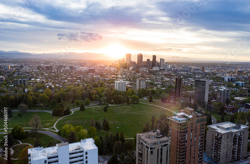Aerial View of Downtown Denver, Colorado