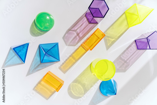 3d shapes in geometry math school photo