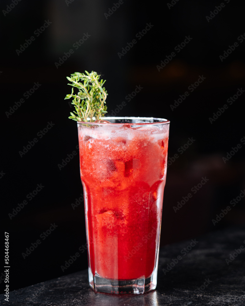 Glass of cold summer cocktail Glass of cold summer cocktail
