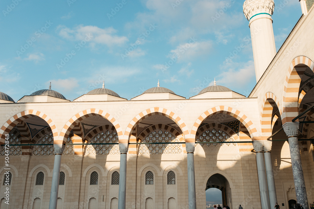 Entrance to the Camlica mosque in Istanbul Stock Photo Adobe Stock
