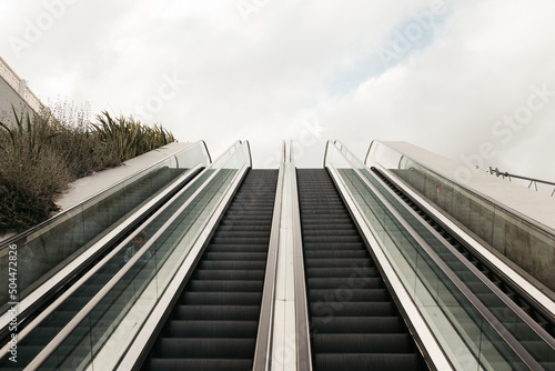 Moving stairs to the Camlica mosque photo