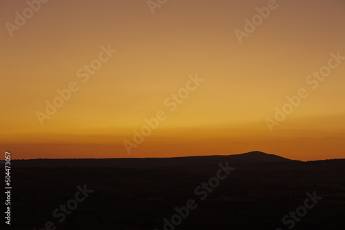 Beautiful orange sunset photo