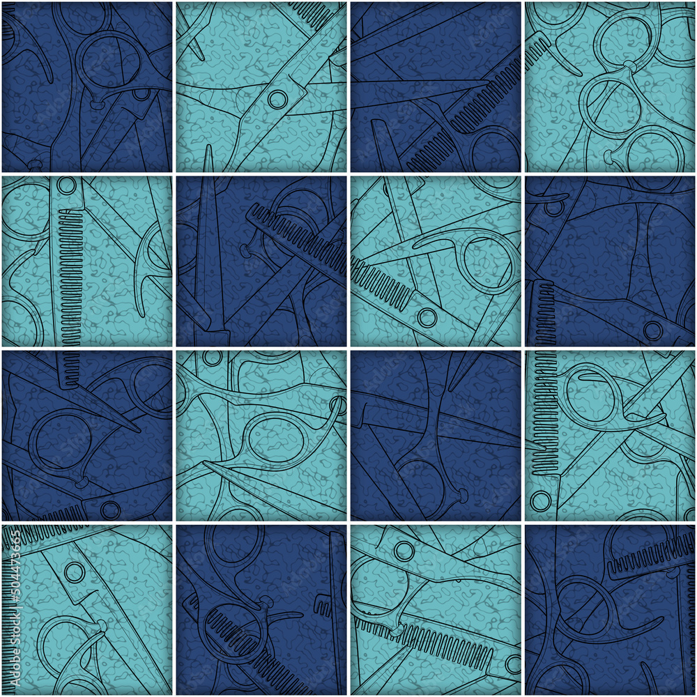 seamless barber tools shop colurful pattern illustration seamless barber tools shop colurful pattern illustration