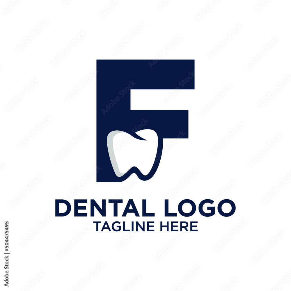Letter F Dental Logo Design Template Inspiration, Vector Illustration. Letter F Dental Logo Design Template Inspiration, Vector Illustration.
