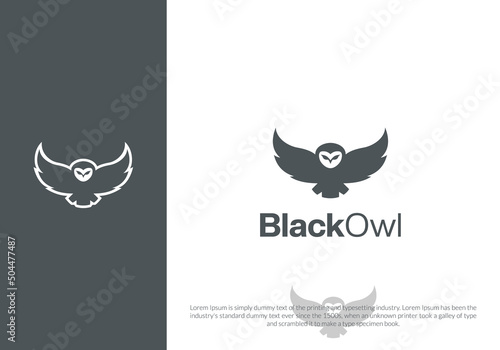 owl design logo. logo template