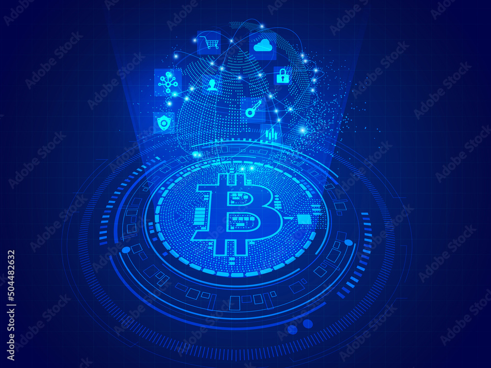 2d rendering bitcoin sign currency digital background 2d rendering bitcoin sign currency digital background