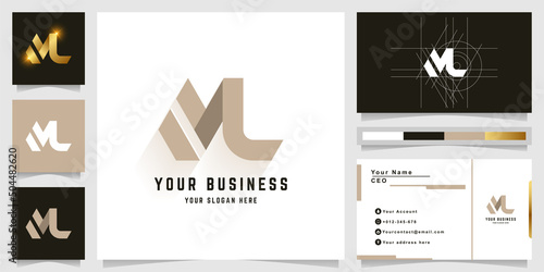 Letter M or ML monogram logo