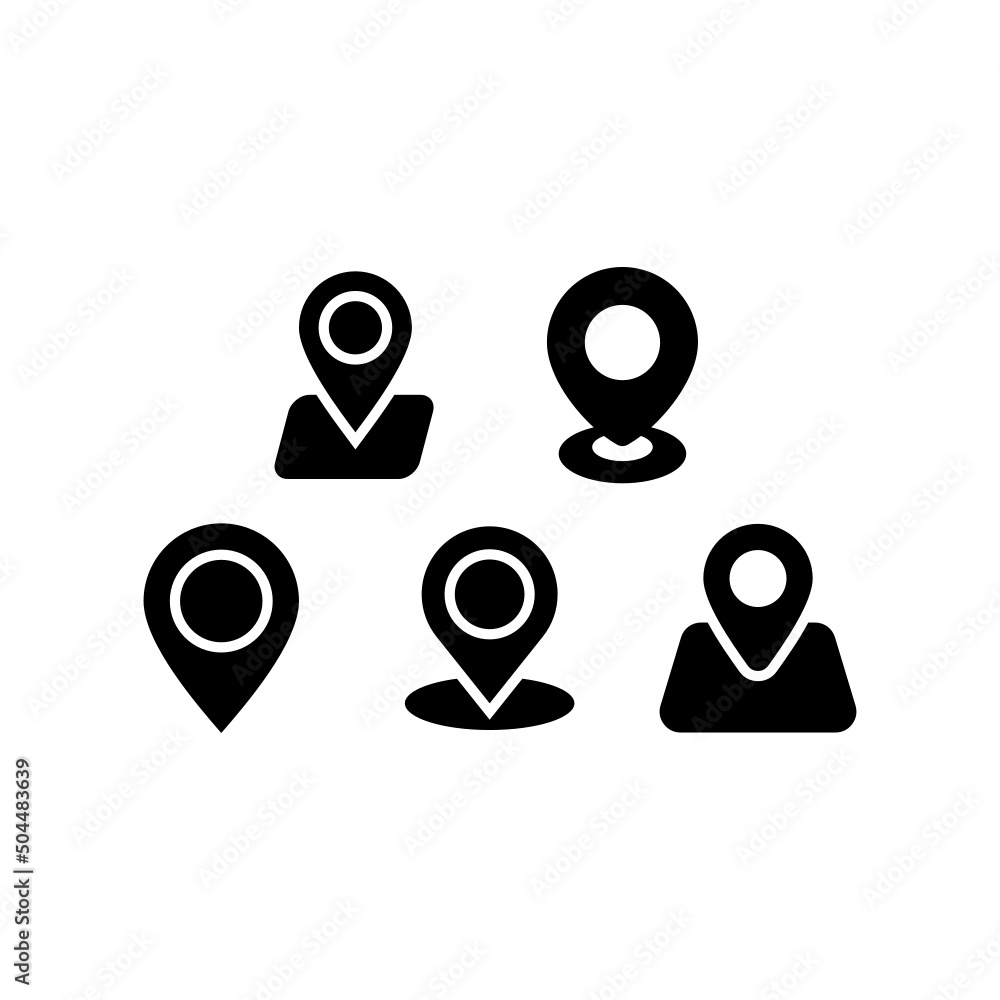 Gps Icon Set Vector Symbol Design Illustration