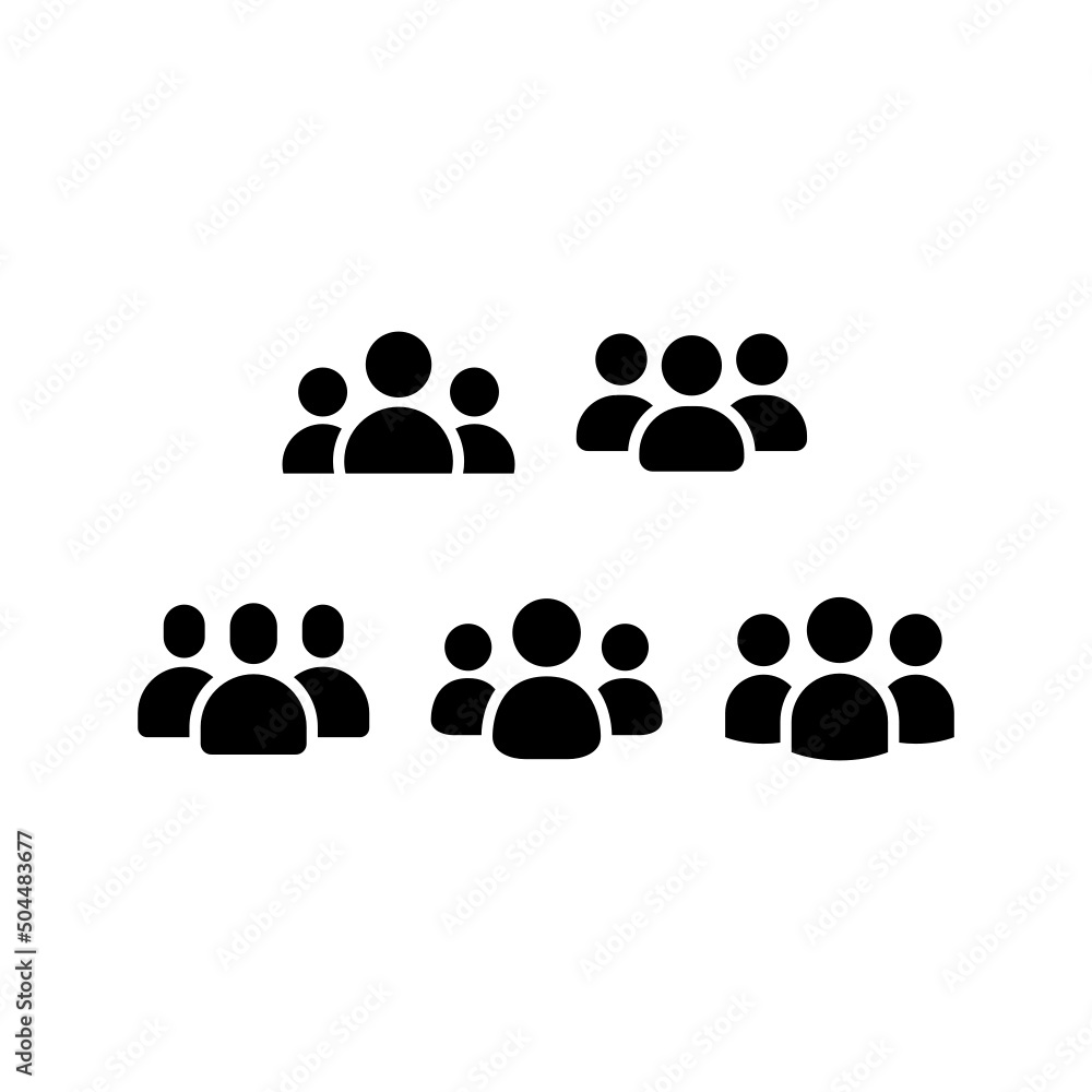 Group Icon Set Vector Symbol Design Illustration