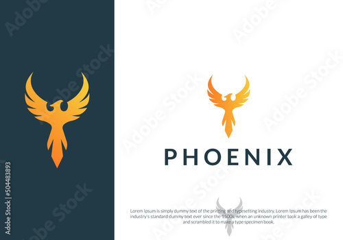 phoenix logo design. logo template