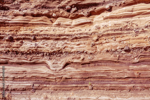 Close-up of the strata. photo